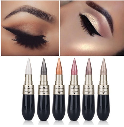 Double-Headed Eyeshadow & Eyeliner - 6-Color Set